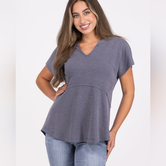 Heyson Effortlessly Cool Women's Textured Classic Short Sleeve Top - 2X - Picture 2 of 4